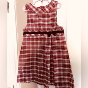 Girls Gymboree red plaid dress size 7.